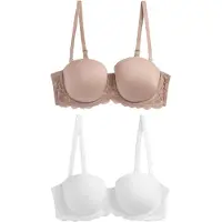 Next BH mørkebeige / hvid