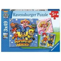Ravensburger Puslespil - 3x49 Brikker - Paw Patrol Super Pups - - OneSize - Puslespil