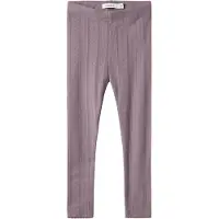 Name it Leggings - Noos - NmfJulia - Elderberry m. Hulmønster - - 4 år (104) - Leggings