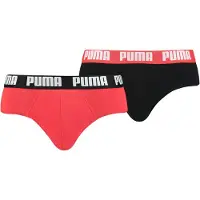 Puma Briefs (2-Pack) Men, Clothing, Red/Black, 5