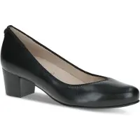 Caprice Pumps, black, made of Leather with Block heel, Size 39