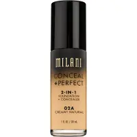Milani Cosmetic Conceal + Perfect 2-In-1 Fondation + Concealer Flydende foundation 30 ml Nr. 02A - Creamy Natural