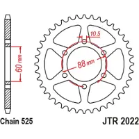 JT Sprockets Jtr 2022 Bagtandhjul