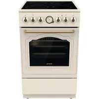 Gorenje Classico GECS5B70CLI - Komfur - med dampfunktion - fritstående - bredde: 50 cm - dybde: 59.4 cm - højde: 85 cm - med selv-rengøring - elfenben