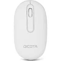 Dicota Bluetooth Mouse DESKTOP - Bluetooth/2.4GHz | Rechargeable | 800-1600 DPI | White - Mus - Optisk - 3 knapper - Hvid