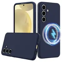 Mtp Products Samsung Galaxy S24 Liquid Silikone Cover - MagSafe Kompatibel - Mørkeblå