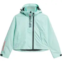 Superdry Superdrytil kvinder. W5011655A Windbreakerjakke med broderet SD blå (M), Casual, Polyester, Lange ærmer