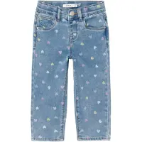 Name it Jeans 'NMFBella' blue denim / lyseblå / citron / lilla
