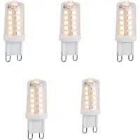 LUEDD Sæt med 5 dæmpbare G9 LED-pærer 3,2W 250lm 2200K