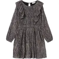 Name it Kjole - NkfFrisari - Black/Zebra - - 10 år (140) - Kjole