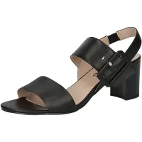 Caprice Heeled sandal, black, made of Leather with Block heel, Size 39