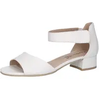 Caprice Heeled sandal, white, made of Leather with Block heel, Size 36