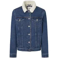 Pepe Jeans Pepe Jeanstil kvinder. PL402491ED5 Almindelig jakke Dlx blå (S), Casual, Bomuld, Bæredygtig