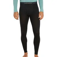 Icebreaker - Skiundertøj - Mens 175 Everyday Leggings w Fly Black til UnisexUld - Størrelse L - Sort