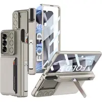 GKK Samsung Galaxy Z Fold6 Magnetisk Hybrid Cover m. Kortholder, Kamera Slider - Titanium