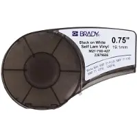 Brady M21-750-427, Gennemsigtig, Hvid, Selvklæbende printeretiket, Vinyl, Termisk overførsel, Akryl, Permanent