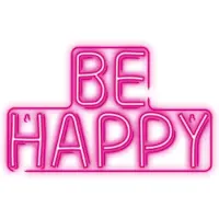 TelForceOne Neon PLEXI LED BE HAPPY rožinė NNE10 Neolia