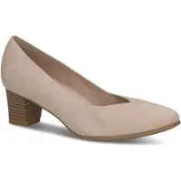 Caprice Pumps, beige, made of Leather with Block heel, Size 38.5