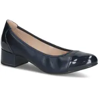 Caprice Pumps, blue, made of Leather and textile with Block heel, Size 39