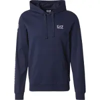 Emporio Armani EA7til mænd. 7M000569_AF13512 Hættetrøje i bomuld med logo Serie navy hættetrøje (XXL), Casual, Sport, Multisport, Blå