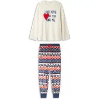Gisela Pyjamas 'Set' marin / rød / offwhite