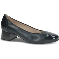 Caprice Pumps, blue, made of Leather and textile with Block heel, Size 40