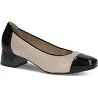 Caprice Pumps, beige, made of Leather and textile with Block heel, Size 36