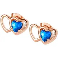 Victoria Hyde Øreringe safir / mørkeblå / rosa guld