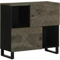 vidaXL skænk 80x33x75 cm massivt mangotræ sort