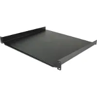 StarTech.com Startech 1U Server Rack Cabinet Shelf, 16in Deep Fixed Cantilever Tray, Rackmount Shelf for 19 AV/Data/Network Equipment Enclosure with Cage Nuts &