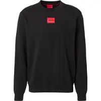 HUGO Sweatshirt i bomuldsfrotté med logoetiket