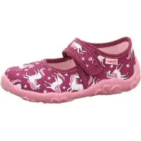 Superfit Hjemmesko 'Bonny' pink / kirsebærsrød / hvid