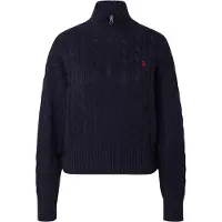 Ralph Lauren Polo Ralph Laurentil kvinder. 211963467002 Navy strikket bomuldstrøje i ecru strik (XS), Casual, Blå