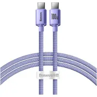 Baseus Crystal Shine USB-C / USB-C Kabel CAJY000605 - 1.2m - Lilla