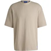 HUGO T-shirt i bomuldsjersey med blåt logomærke