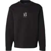 Armani Exchange Sweatshirt 'Felpa' sort / hvid