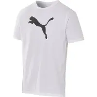 Puma T-shirt Teamrise Logo - White, størrelse Large