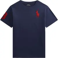 Ralph Lauren Polo Ralph Laurentil drenge. 322832907039 Big Pony T-shirt i navyfarvet bomuldsstrik (5años= 117/123cm), Casual, Korte ærmer, Blå, børnetøj