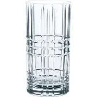 Nachtmann Noblesse Square Long Drink-glas, sæt med 4 stk, 445 ml hver, opvaskemaskinesikkert krystal til daglig brug