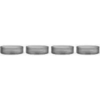 Ferm Living Ripple morgenmadsskål 4-pak Smoked grey
