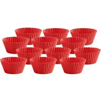 Lékué muffinsforme silikone 12-pak Rød