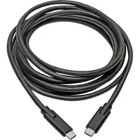 Eaton Tripp Lite Series USB-C Cable (M/M) - USB 3.2, Gen 1 (5 Gbps), Thunderbolt 3 Compatible, 10 ft. (3.05 m) - USB-kabel - USB-C (han) til USB-C (han) - USB 3.1 Gen 1 / Thunderbolt 3 - 3.05 m - sort