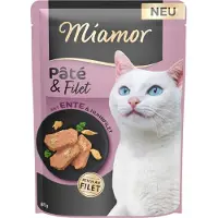 Miamor | Paté & Filet | Kattepose 85g - Andekylling 85g