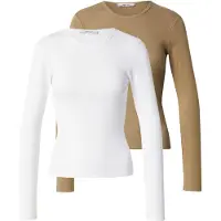 About You Shirts 'Insa' khaki / hvid