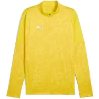 Puma Træningstrøje teamCUP 1/4 Lynlås - Gul/Silver, størrelse XX-Large