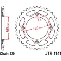 JT Sprockets Jt Jtr 1141-50 Bagtandhjul