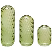Hubsch Fleur vase 3-pak Grøn