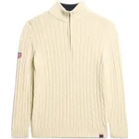 Superdry Superdrytil kvinder. W6110607A Jersey Rugby Henley beige (XL), Casual, Bomuld