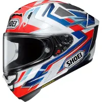 Shoei X-SPR Pro Escalate TC-10 Integralhjelm Rød/Hvid/Blå/antracit XS
