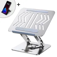 Wozinsky WRS-CPY84SS 360 Aluminum Laptop and Tablet Stand + Smartphone Stand - Silver